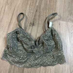 Victorias Secret Army Forrest Green Lace Bralette NWT Size XS